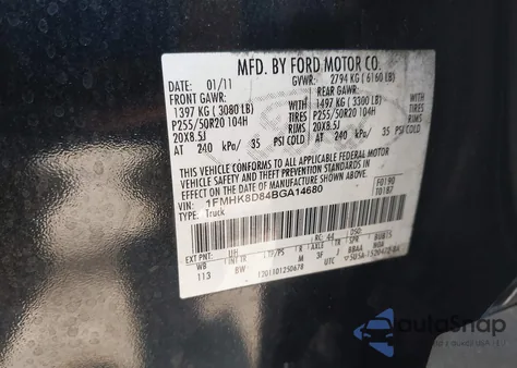 2011 Ford Explorer Xlt z USA, uszkodzony, nr VIN 1FMHK8D84BGA14680